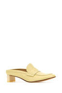 Mm6 Maison Margiela Pastel Yellow Leather Mules