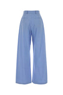 Giuseppe Di Morabito Powder Light Blue Poplin Wide Leg Pant