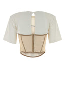 Giuseppe Di Morabito Two Tone Stretch Jersey And Mesh T Shirt