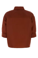 Alberta Ferretti Brick Silk Shirt