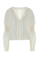 Alberta Ferretti White Poplin Shirt