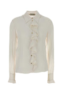 Alberta Ferretti White Crepe Shirt