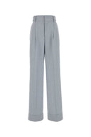Alberta Ferretti Melange Light Blue Jersey Pant