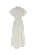 Alberta Ferretti White Broderie Anglaise Dress