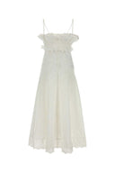Alberta Ferretti White Broderie Anglaise Dress