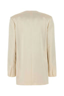 Alberta Ferretti Ivory Satin Blazer