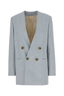 Alberta Ferretti Melange Light Blue Jersey Blazer
