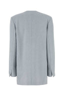 Alberta Ferretti Melange Light Blue Jersey Blazer
