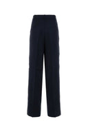 Anine Bing Midnight Blue Satin Wide Leg Trent Pant