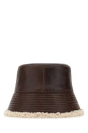 Stella Mc Cartney Brown Synthetic Leather Bucket Hat