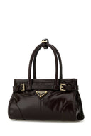 Prada Dark Brown Leather Mini Prada Bonnie Handbag