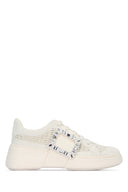 Roger Vivier Viv Skate Strass Buckle Mesh