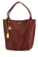 Chloe Dark Pink Leather Small Spin Shopping Bag