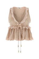 Chloe Pastel Pink Satin Top