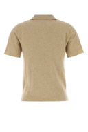 Extreme Cashmere Beige Stretch Cashmere Blend Salamander Polo Shirt