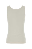 Extreme Cashmere White Cotton Blend Claudia Tank Top