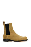 Jw Anderson Beige Suede Chelsea Ankle Boots