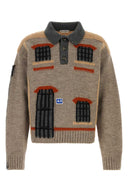 Jw Anderson Embroidered Wool Polo Shirt