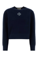 Maglione in misto lana blu navy di Tory Burch
