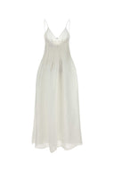 Abito Tory Burch in misto lino bianco