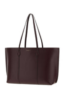 Tory Burch Aubergine Leather Perry Shopping Bag