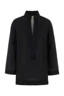 Blusa de algodón negra de Tory Burch