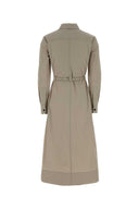 Tory Burch Cappuccino Stretch Poplin Shirt Dress