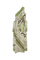 Abito monospalla in cotone stretch stampato Tory Burch