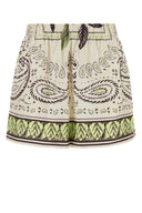 Shorts in seta stampata Tory Burch