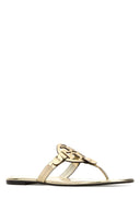 Tory Burch Sandali infradito Miller in pelle dorata
