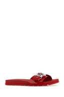 Pantofole morbide in pelle rossa Tory Burch