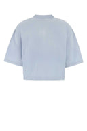 T-shirt Marni in cotone azzurro polvere
