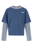 T-shirt Marni Air Force in lino blu