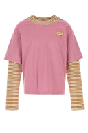 T-shirt Marni in lino rosa scuro