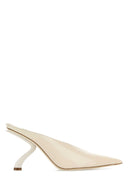 Salvatore Ferragamo Ivory Leather Itaca Sabot