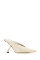 Salvatore Ferragamo Ivory Leather Itaca Sabot