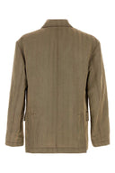 Salvatore Ferragamo Embroidered Linen Blend Blazer