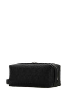 Salvatore Ferragamo Black Leather Beauty Case