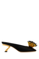 Salvatore Ferragamo Black Satin Safi Mules
