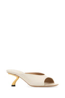 Salvatore Ferragamo Ivory Leather Igea Mules
