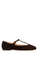Chloe Dark Brown Suede Marcie Ballerinas