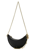 Bolso de hombro mini en forma de media luna de cuero negro Chloe