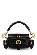 Bolso para cámara pequeño de cuero negro Chloe