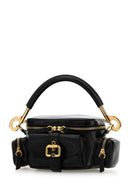 Bolso para cámara pequeño de cuero negro Chloe