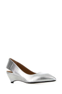 Jil Sander Silver Leather Pumps