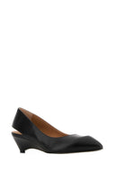 Décolleté in pelle nera Jil Sander