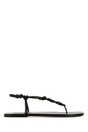 Jil Sander Black Leather Tangle Sandals