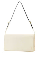 Jil Sander White Leather Medium File Shoulder Bag