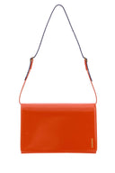 Jil Sander Orange Leather Small File Shoulder Bag