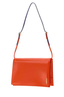 Jil Sander Orange Leather Small File Shoulder Bag